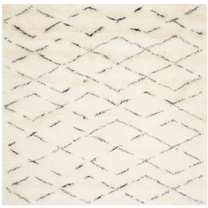 Casablanca Ivory/Brown 8 ft. x 8 ft. Square Geometric Area Rug