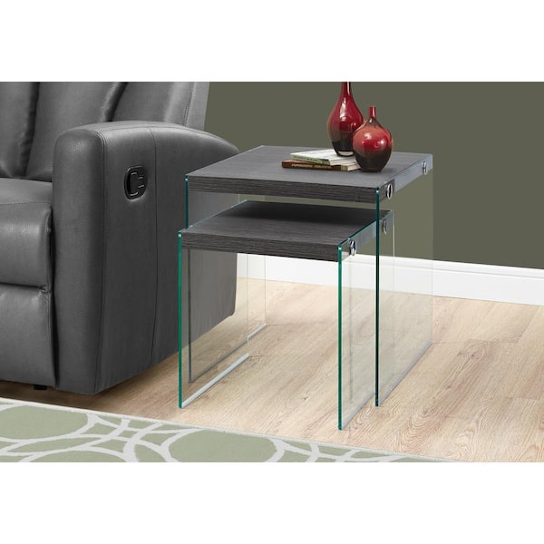 Unbranded Grey Nesting Table (2-Piece)