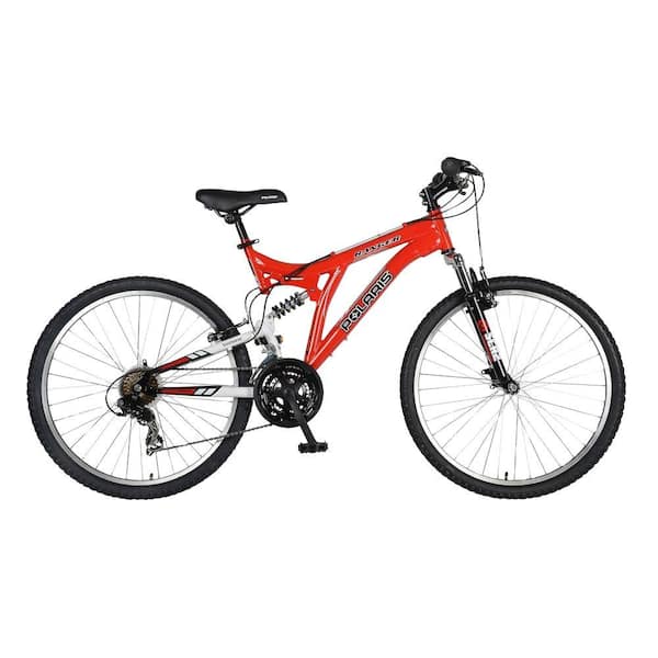 Polaris Ranger Full Suspension Mountain Bike, 26 in. Wheels, 18 in. Frame, Men's Bike in Red