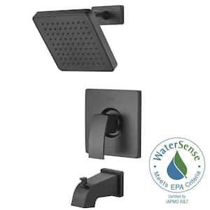 Kenzo 1-Handle 1-Spray Tub and Shower Trim Kit in Matte Black (Valve Not Included)