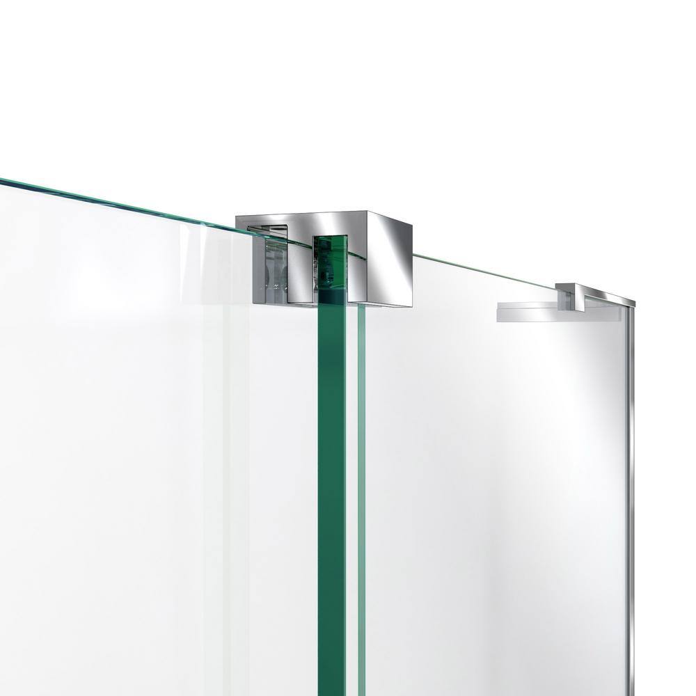 Mirage-X 60" Frameless Clear Glass Sliding Tub Door in Brushed Nickel