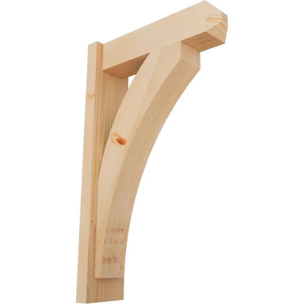 Ekena Millwork 6 in. x 30 in. x 18 in. Douglas Fir Thorton Craftsman Smooth Outlooker