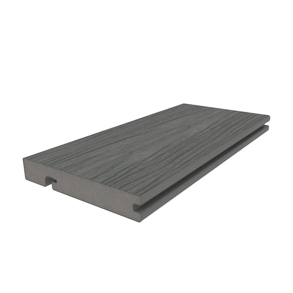NewTechWood UltraShield Naturale Cortes 1 in. x 6 in. x 8 ft. Westminster Gray Solid Composite Decking Board