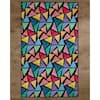 DEERLUX Multi Triangle Pattern 3 ft. x 5 ft. Extra Small Colorful Kids ...