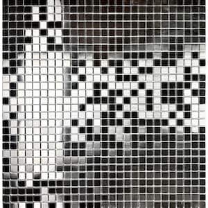 Modern Design Styles Silver Square Mosaic 0.75 in. x 0.75 in. Stainless Steel Decorative Wall Tile (10 sq. ft./Case)