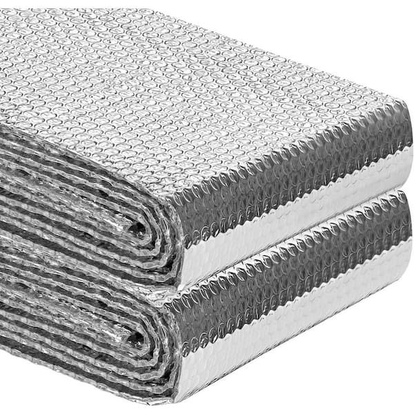 Reflective Insulation Roll 47 in. x 10 ft. Radiant Barrier (1-Pack) Double Bubble Aluminum Foil Thermal Shield Silver