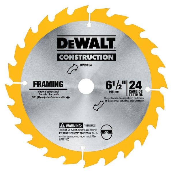 DEWALT 5-1/2-in 24-Tooth Rough Finish Carbide Circular Saw Blade