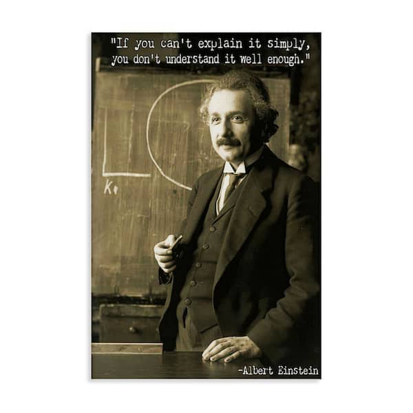 Stupell Industries Inspiring Einstein Quote by Graffi tee Studios Unframed People Graphic Art Print 30 in. x 20 in.