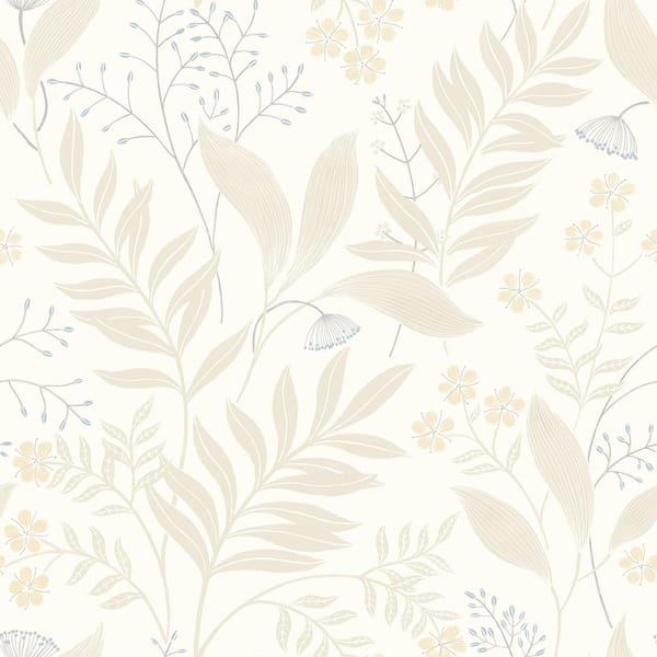 NuWallpaper Amanda Beige Peel and Stick Wallpaper Sample