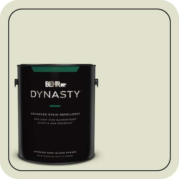 1 gal. #M350-2 Aloe Nectar Semi-Gloss Enamel Interior Stain-Blocking Paint & Primer