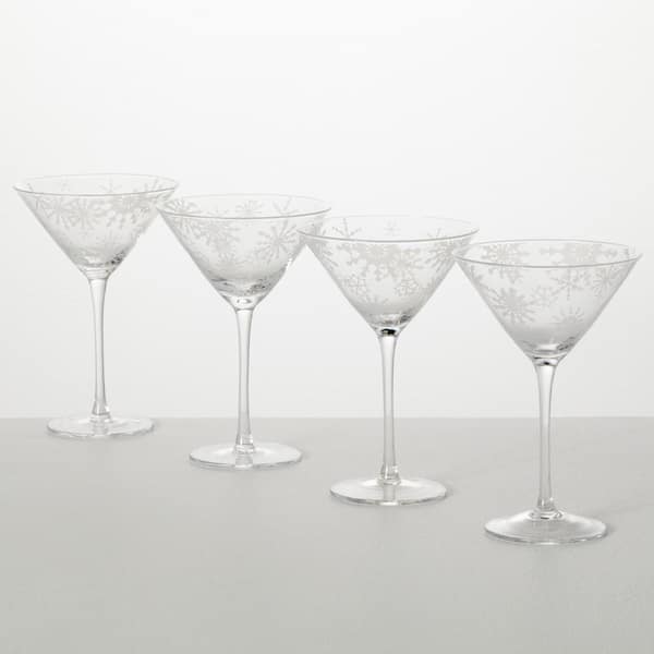 The Holiday Aisle® Crandale 4 - Piece 10oz. Glass Martini Glass