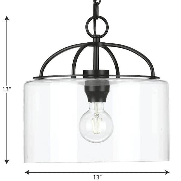 Progress Lighting Staunton 3-Light Antique Bronze Bohemian/Global Tinted Glass Globe Small Hanging Pendant Light