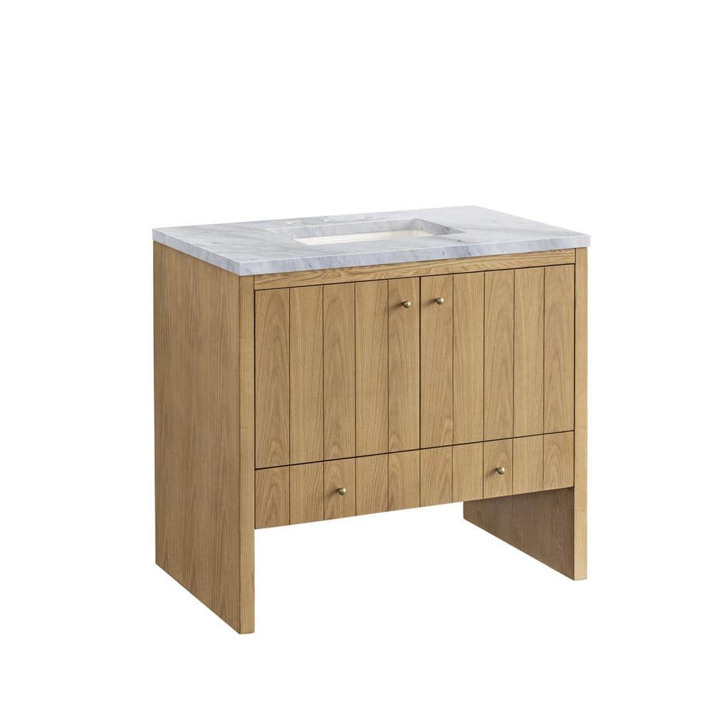 Hudson 36" Light Natural Oak Single Bathroom Vanity