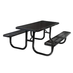 6 ft. Diamond Black Commercial Park Rectangular Portable Table