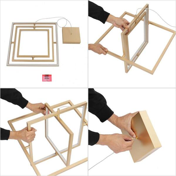 Zevni Mid-Century Modern 46-Watt 3-Light Dimmable Integrated LED