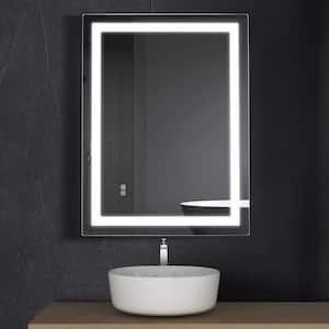 24 in. W x 32 in. H Rectangular Frameless LED Wall Mount Bathroom Vanity Mirror with Dimmer and Defogger