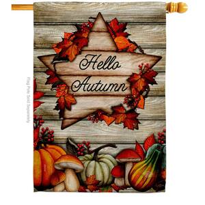 Ornament Collection 28 in. x 40 in. Autumn Farmhouse Harvest House Flag ...