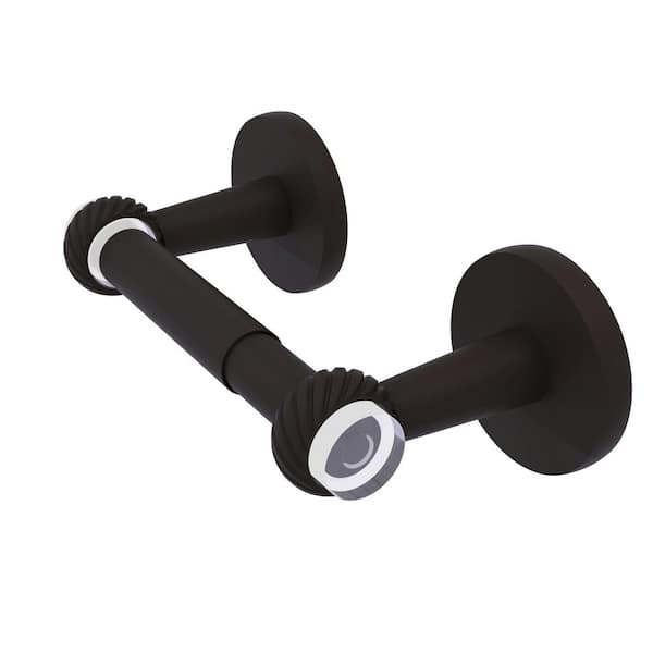 Allied Brass Clearview Collection Wall Mounted Toilet Paper Holder in Oil Rubbed Bronze with Twisted Accents