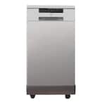 18 in. Stainless Steel Electronic Portable 120-Volt Dishwasher with 6-Cycles with 8 Place Settings Capacity