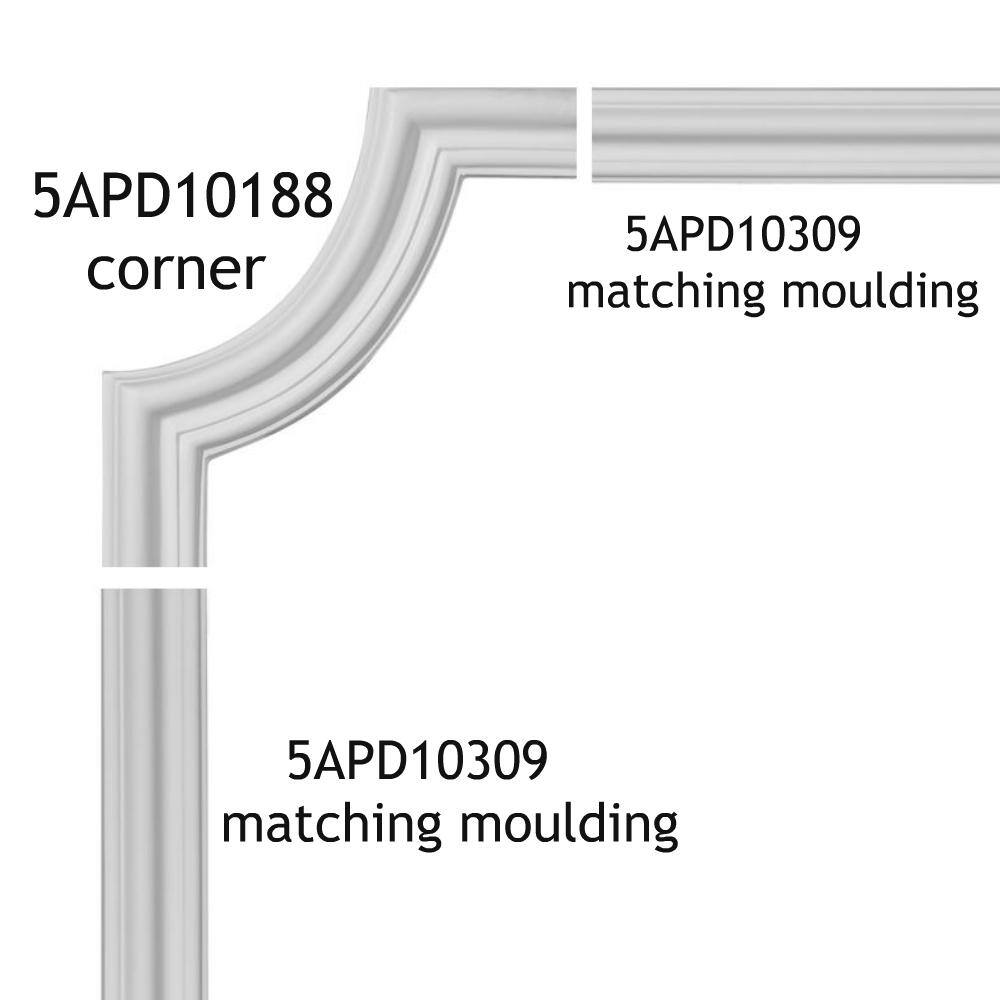 6-Inch White Recycled Polystyrene Panel Moulding Sample