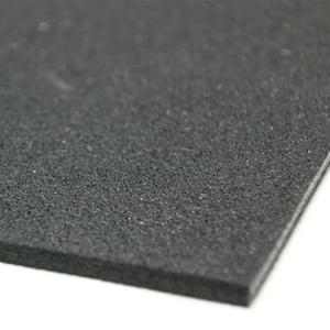 Recycled Rubber - 60A - Sheets and Rolls 1/4 in. T x 1 ft. W x 3 ft. L Black Rubber Garage Flooring