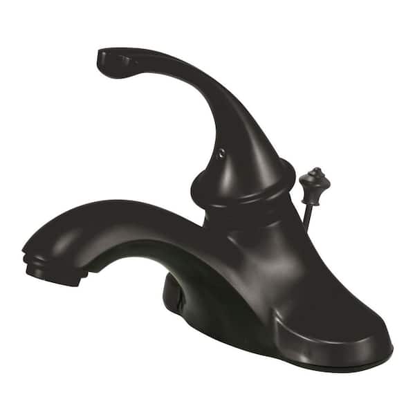 Kingston Brass Georgian 4 in. Centerset Single-Handle Bathroom Faucet with Plastic Pop-Up in Oil Rubbed Bronze