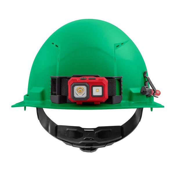 BOLT Green Type 1 Class C Front Brim Vented Hard Hat with 4-Point Ratcheting Suspension (10-Pack)