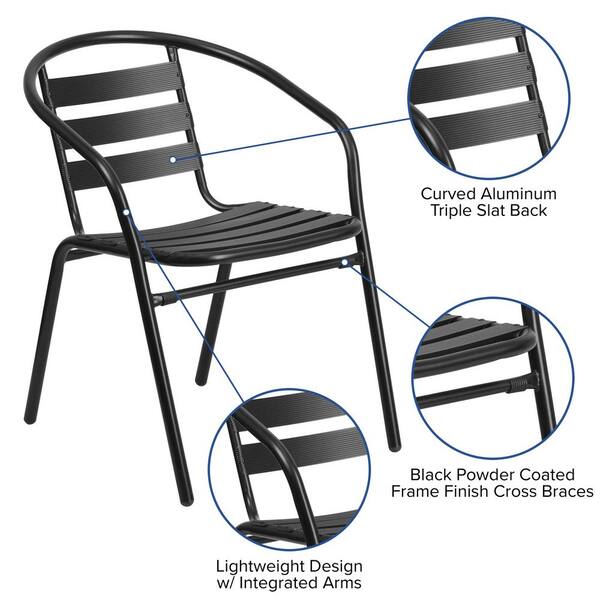 Carnegy Avenue 3-Piece Square Aluminum Outdoor Dining Set