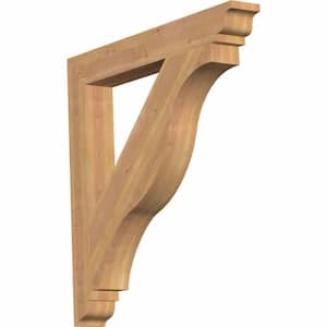 3.5 in. x 30 in. x 30 in. Western Red Cedar Funston Traditional Smooth Bracket