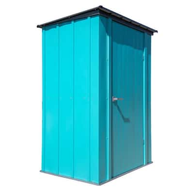 Spacemaker 4.5 ft. x 3 ft. Teal Galvanized Steel Patio Shed