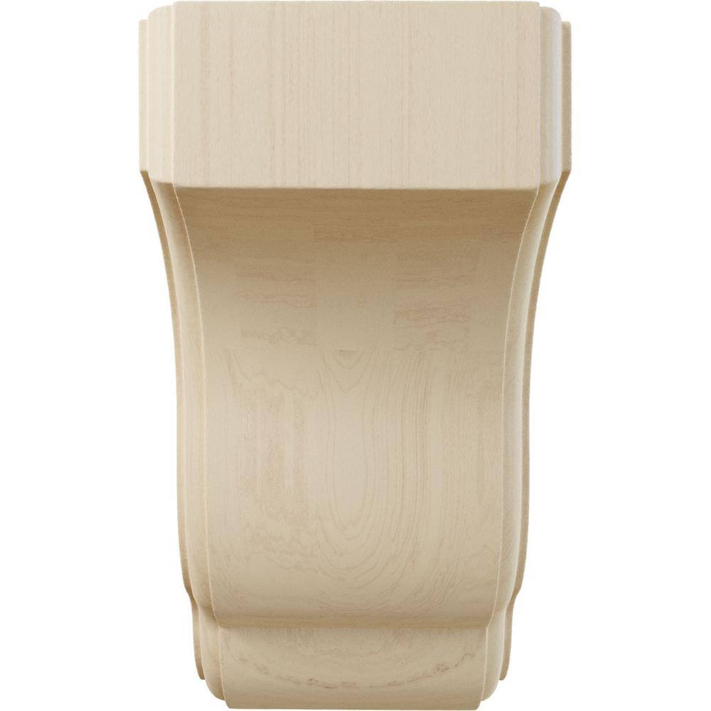 Unfinished Rubberwood Traditional Mission Corbel 3.5"W x 4"D x 6.5"H