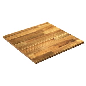 2.3 ft. L x 28 in. D, Acacia Butcher Block Table Top Countertop in Light Oak with Square Edge (Pack of 3)