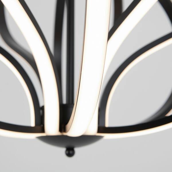 Artika Meridian 30W LED Pendant Light - Matte Black Modern Fixture For Dining Room Or Kitchen Island