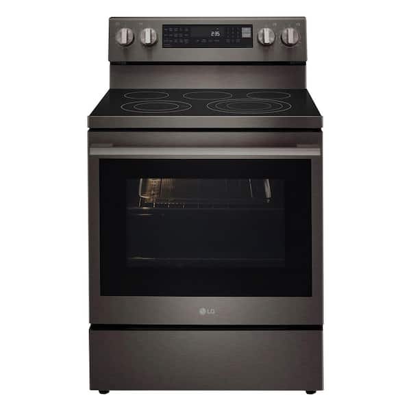 30 in. 5 Element Freestanding Electric Range in Stainless Steel Air Fry, ProBake Convection, InstaView, & Premium Handle