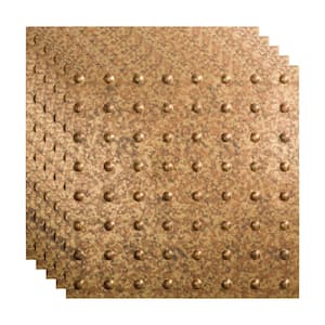 Dome 2 ft. x 2 ft. Cracked Copper Lay-In Vinyl Ceiling Tile (20 sq. ft.)