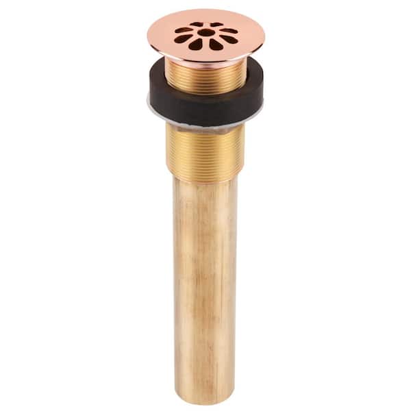 SINKOLOGY SinkSense 1.5 in. Grid Sink Drain in Polished Copper for use without Overflow Hole