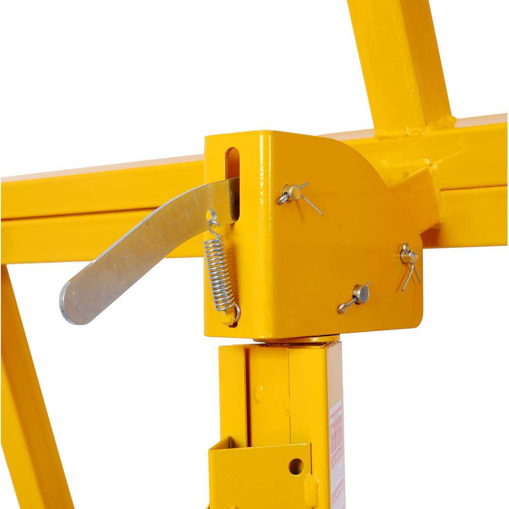 16 ft Yellow Heavy Duty Drywall Panel Hoist with Rolling Casters