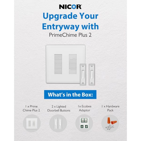 NICOページ NICOR PrimeChime Plus 2 Video Compatible Hardwired Door Bell Chime