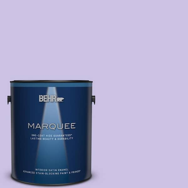 BEHR MARQUEE 1 gal. #P560-3 Party Hat Satin Enamel Interior Paint & Primer