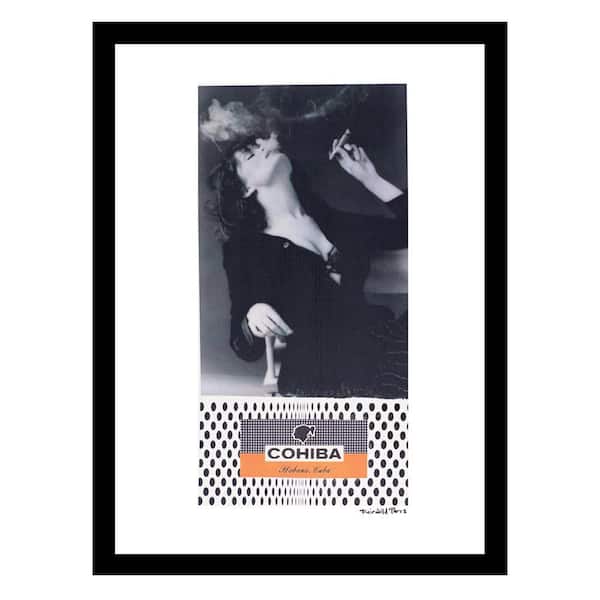 VENICE BEACH Collections Lady in Black Basking in Cigars by Fairchild Paris 1-Piece Framed Graphic Print 18 in. x 14 in.