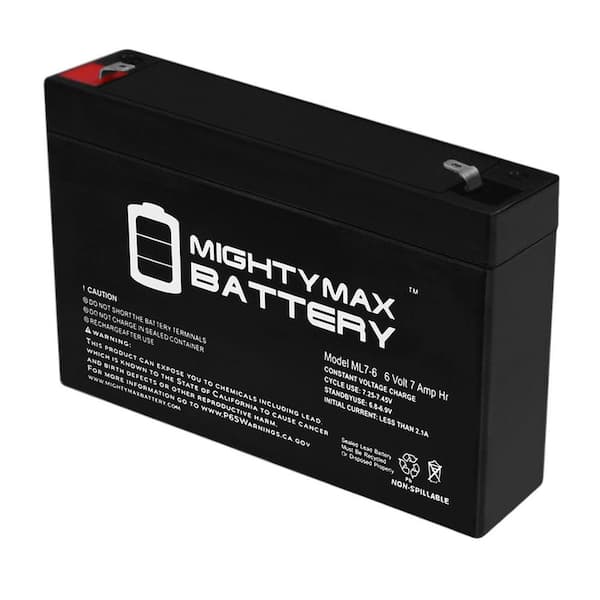 MIGHTY MAX BATTERY ML7-6 6V 7Ah Replaces DJW6-7.2 652007 Battery + 6V ...