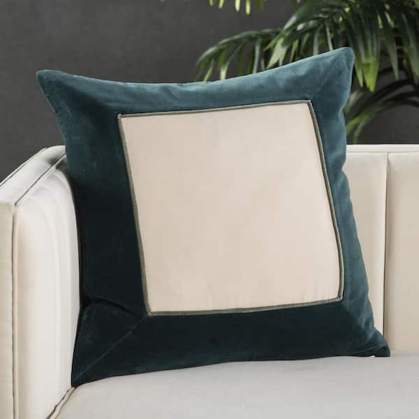 Marley Forrest Sterling Blue Solid Polyester 5 in. x 22 in. Throw Pillow