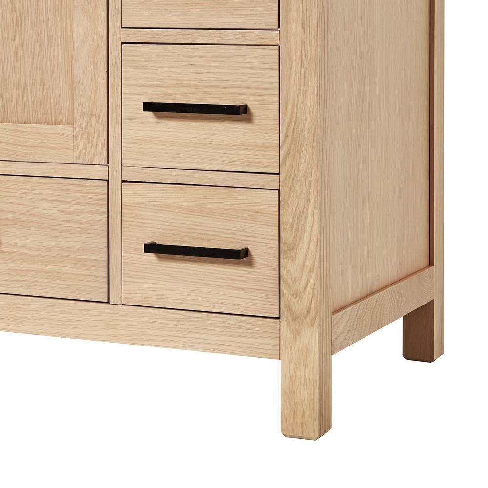 Cambridge 54'' Oak Single Bathroom Vanity with Carrara Marble Top