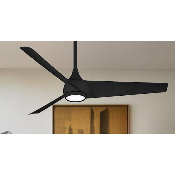 MINKA-AIRE Twist 52 in. Integrated LED Indoor Coal Smart Ceiling