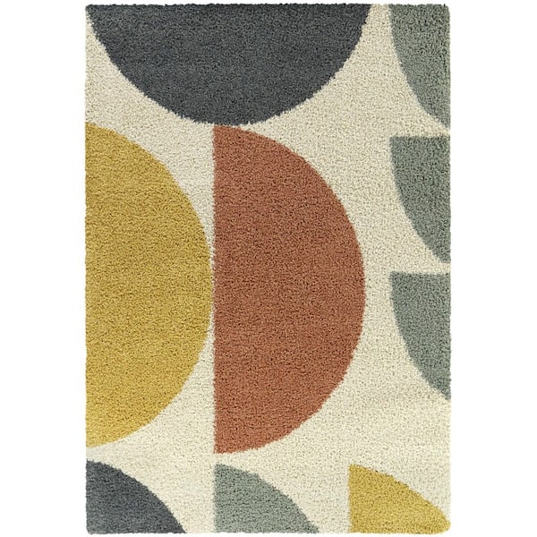 BALTA Dalton Cream 5 ft. 3 in. x 7 ft. Abstract Area Rug