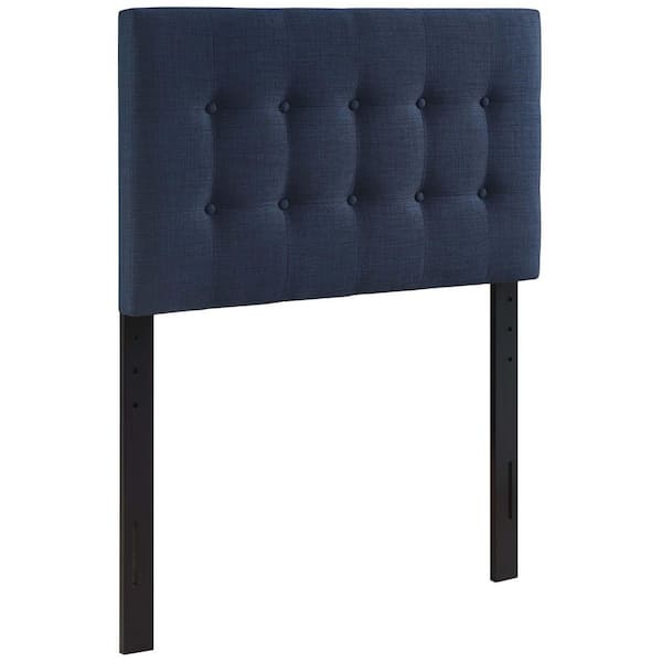 Emily Navy Twin Upholstered Fabric Headboard