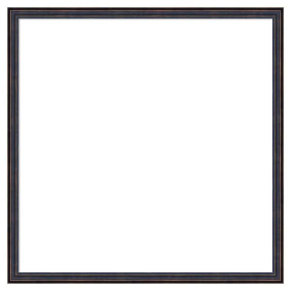 Amanti Art Dark Bronze Scoop 26 in. x 26 in. Wood Framed Dry Erase Magnetic Memo Board