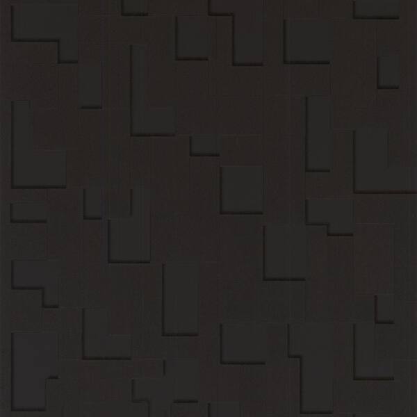 Graham & Brown 56 sq. ft. Checker Black Wallpaper