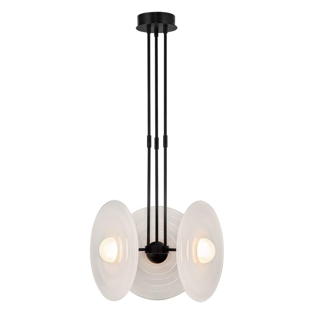 Urban Bronze and Glossy Opal LED Globe Pendant Light