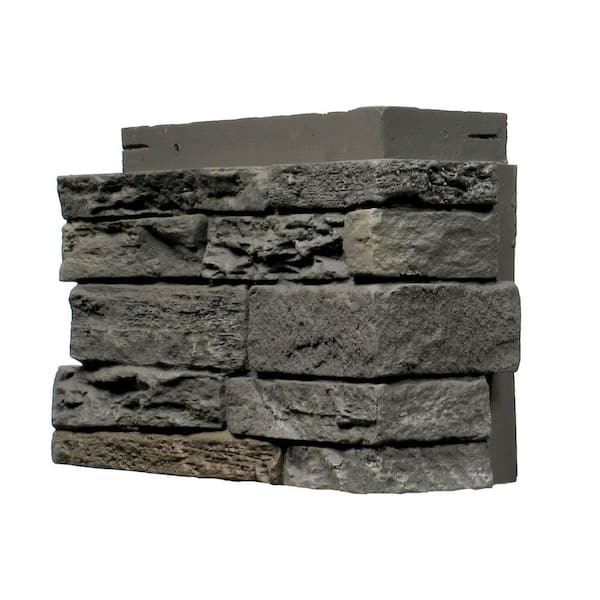 NextStone Slatestone Rundle Ridge 4.5 in. x 12.75 in. Faux Stone Siding Corner (4-Pack)